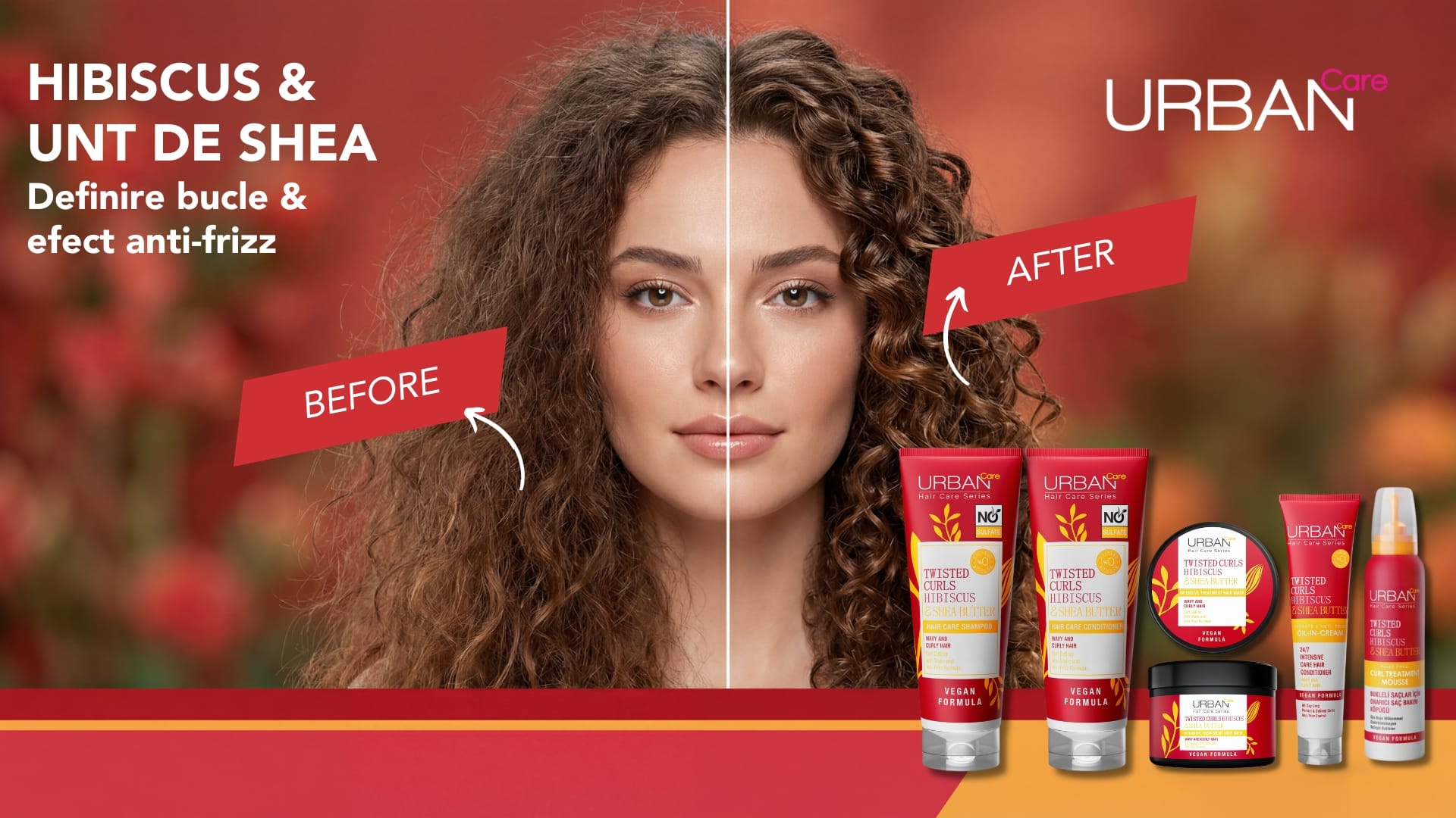 Păr creț sănătos cu bucle bine definite