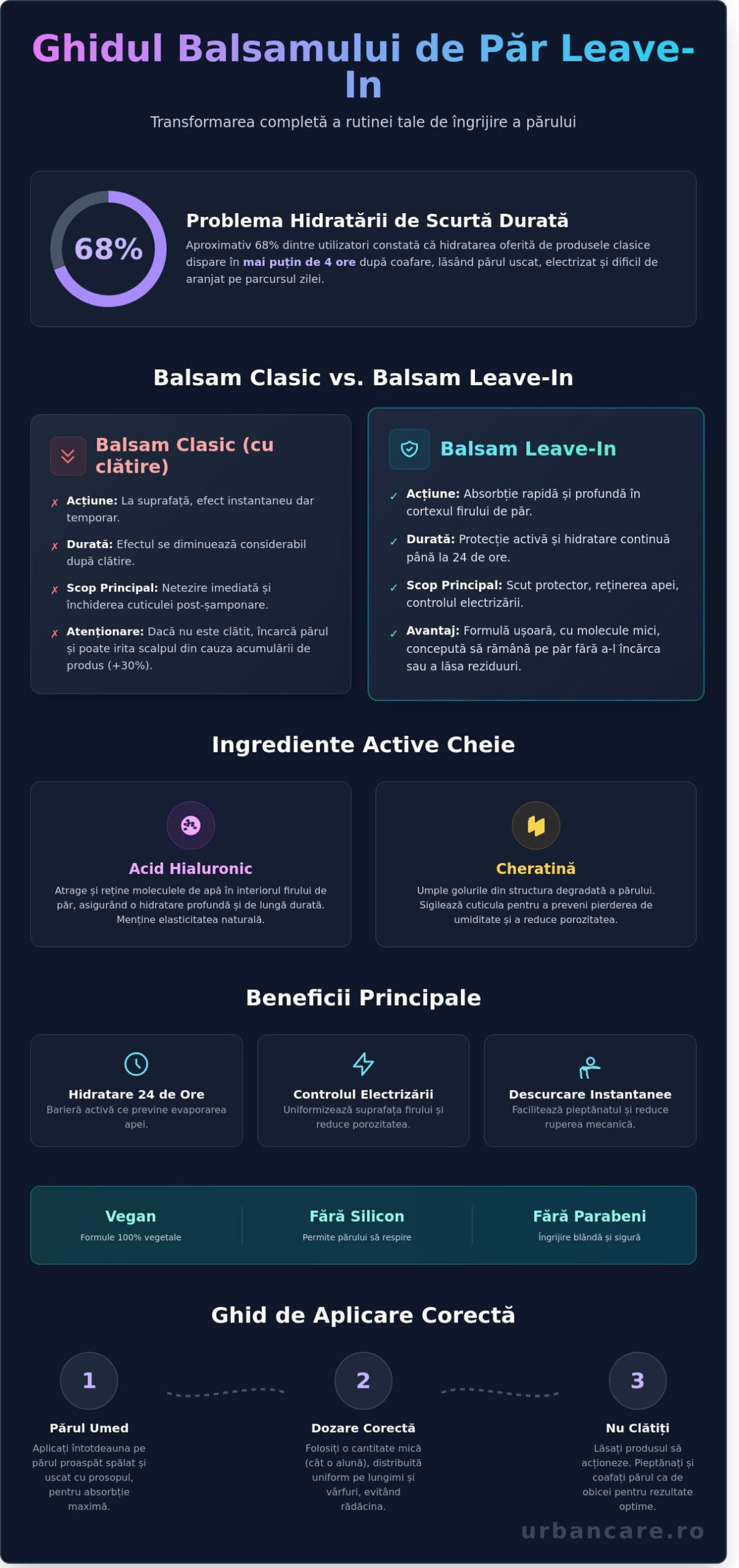 Balsam de par leave-in: Ghid complet pentru hidratare și protecție fără clătire