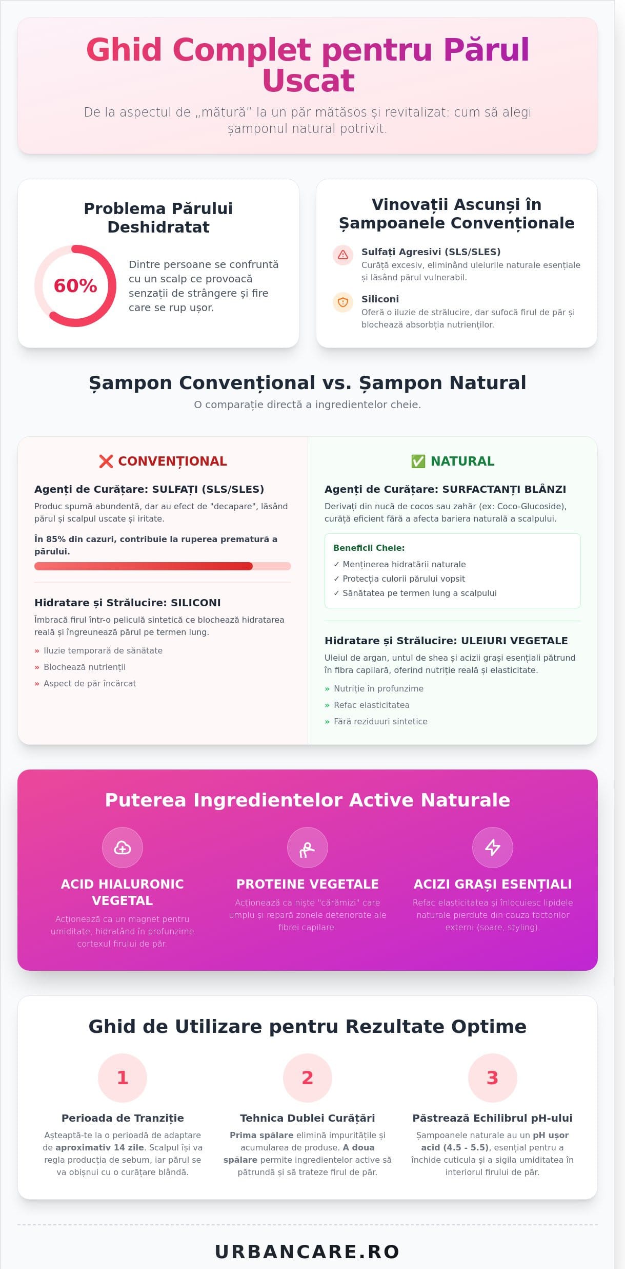 Șampon natural pentru păr uscat: Ghid complet pentru hidratare și strălucire în 2026