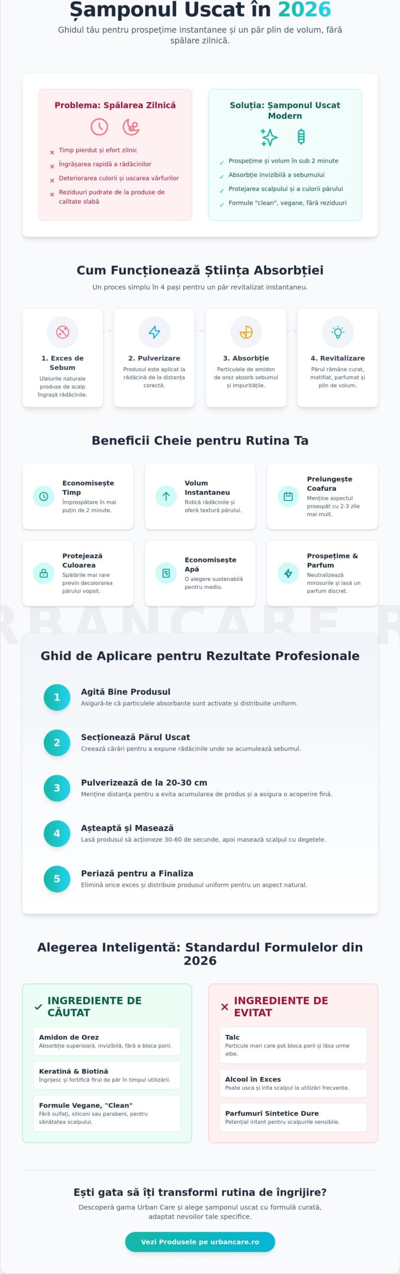 Șampon uscat recomandări 2026: Ghidul tău pentru un păr fresh instant