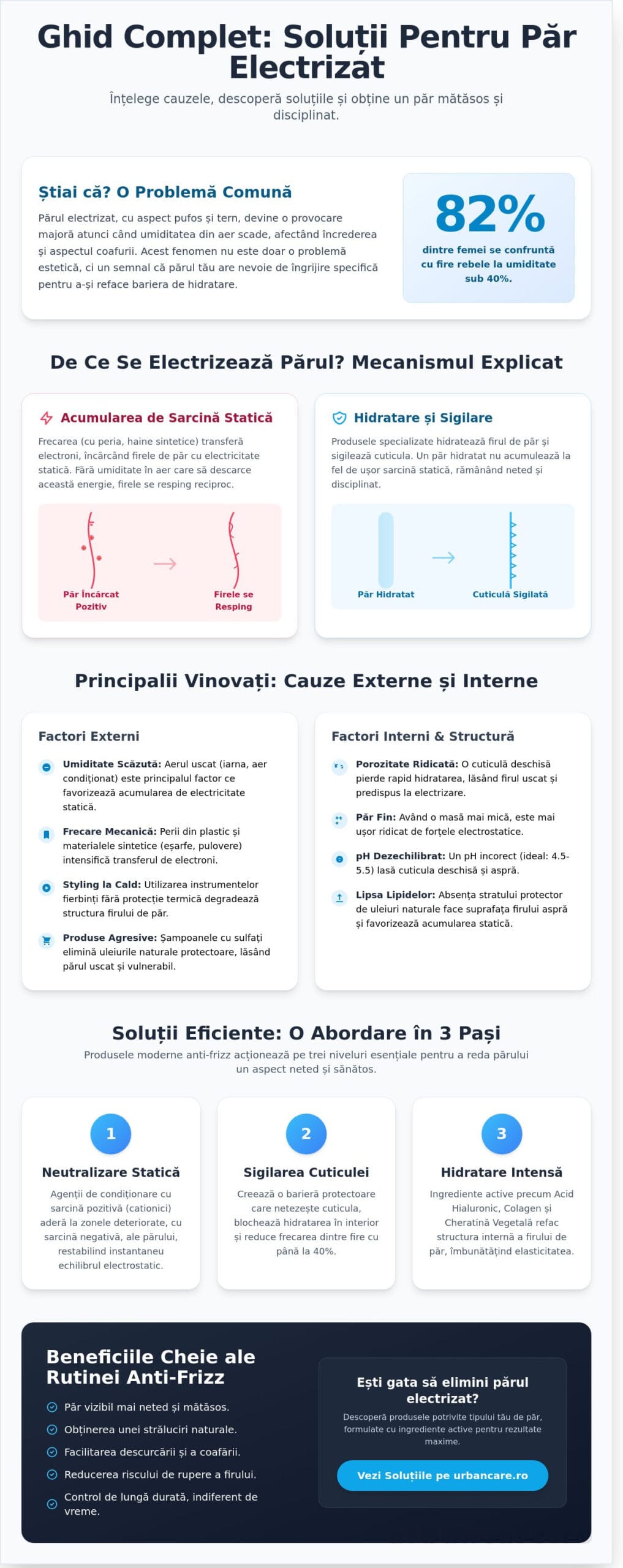 Soluții pentru păr electrizat: Ghid complet pentru un aspect neted și hidratat în 2026